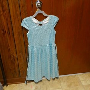 Girls Holographic blue dress